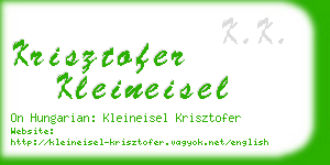 krisztofer kleineisel business card